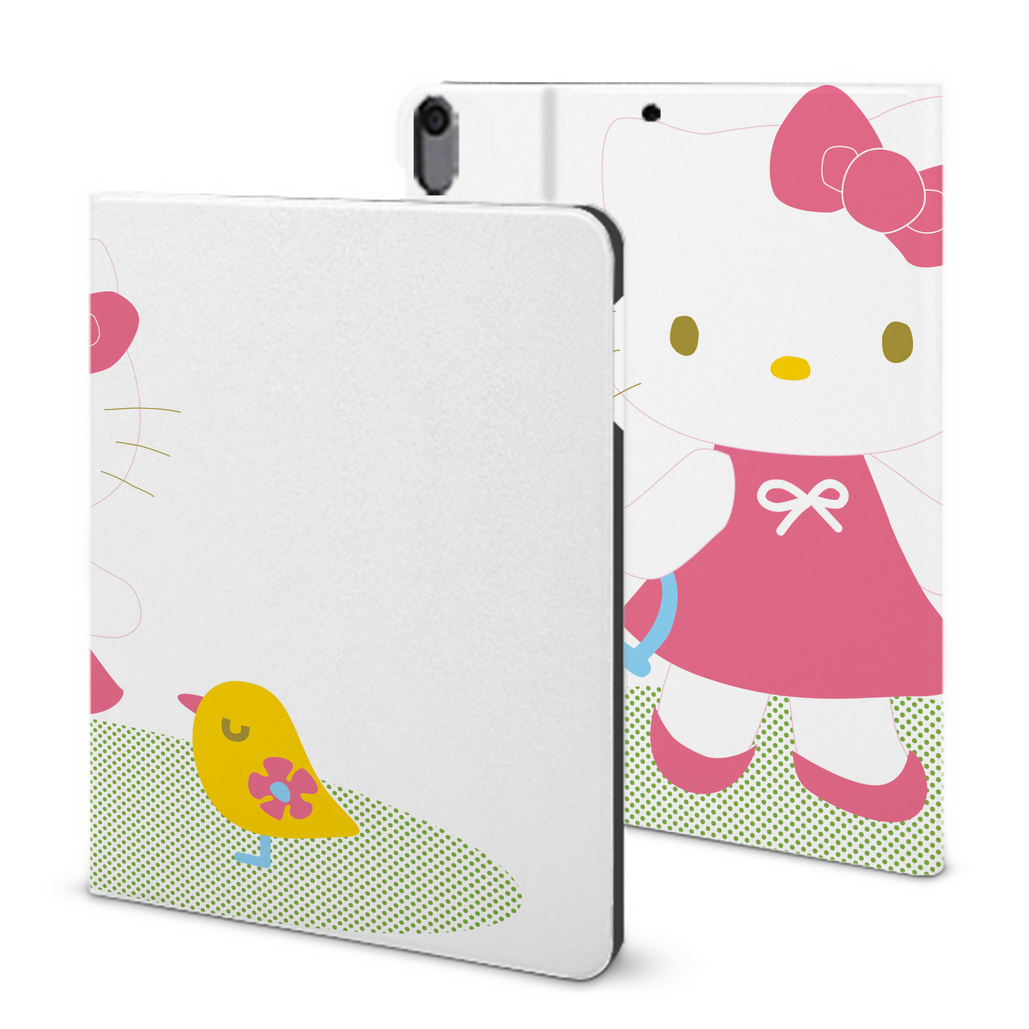 （画像用） Hello Kitty ハローキティ IPad ケース ブック型 PUレザー TPU 耐衝撃 軽量 薄型 ペン収納なし 全面保護 IPad 各モデル対応